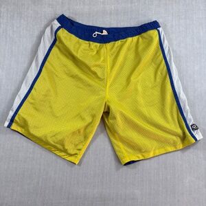 Redsand Shorts Mens XL Yellow Blue Mesh Athletic Retro Skate Surf Y2K
